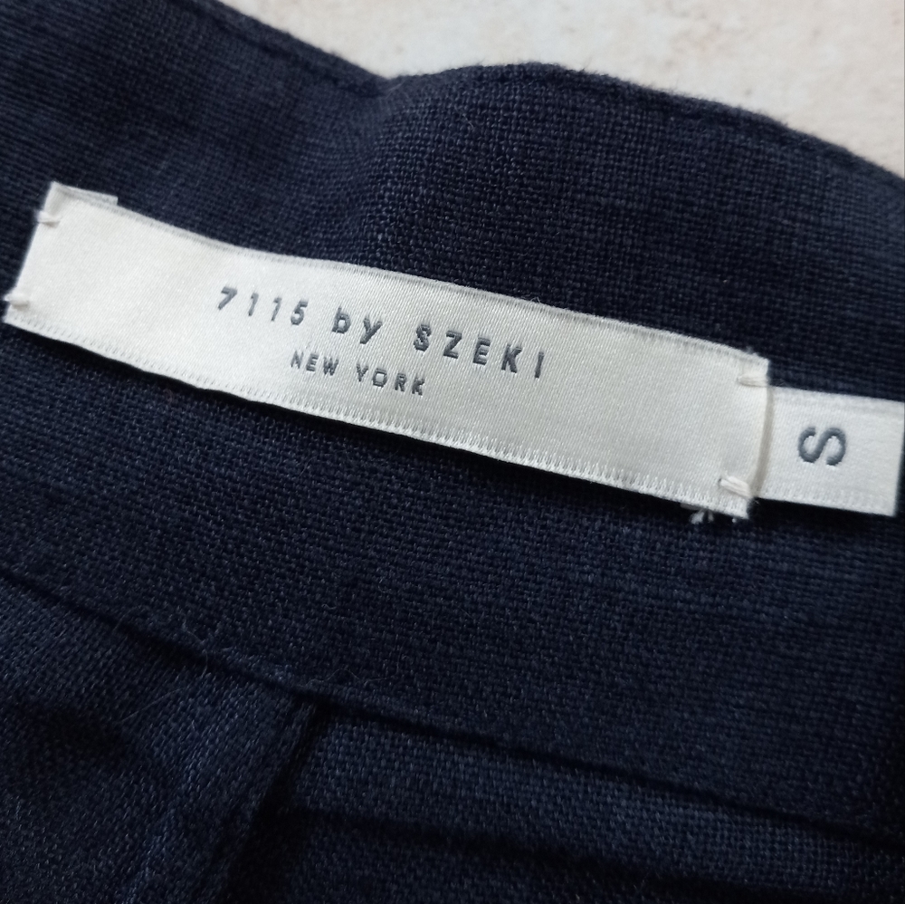 7115 By Szeki Pleated Linen Trouser Wide Leg Culotte S - Picture 11 of 16